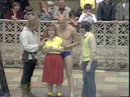 Patrick Doyle, Duncan Goodhew, Sandi Toksvig, and John Waller in No 73 (1982)