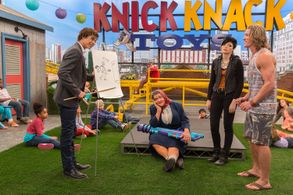 Ellie Harvie, Kolton Stewart, Dylan Playfair, and Charlie Storwick in Some Assembly Required (2014)