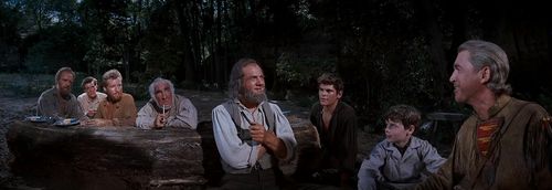 James Stewart, Karl Malden, Mark Allen, Kim Charney, Barry Harvey, Tudor Owen, Jamie Ross, and Bryan Russell in How the 