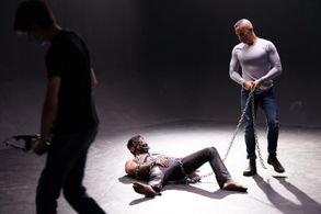 Woody Fox and Director Francis Luta on the set of Vita Love