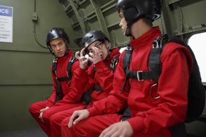 Cameron Palatas, Austin North, and Sarah Gilman in I Didn't Do It (2014)