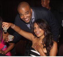 Chris Lighty and Veronica Lighty attend Keesha Johnson and Veronica Lighty's birthday dinner at TAO on April 3, 2009 in 