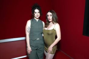 Rachel Sennott and Emma Seligman at an event for Bottoms (2023)