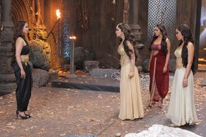 Anita Hassanandani Reddy, Mouni Roy, Surbhi Jyoti, and Adaa Khan in Naagin: Episode #3.103 (2019)