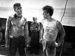Horst Buchholz and Helmut Schmid in Ship of the Dead (1959)