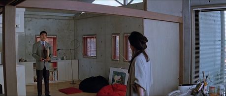 Ken Takakura and Aya Takanashi in Mr. Baseball (1992)