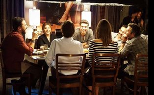 Serkan Altunorak, Çaglar Çorumlu, Bugra Gülsoy, Sebnem Bozoklu, Sükrü Özyildiz, and Leyla Lydia Tugutlu in Stranger in M