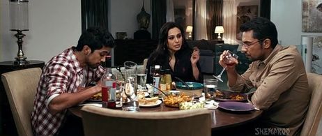 Randeep Hooda, Rani Mukerji, and Saqib Saleem in Bombay Talkies (2013)