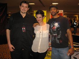 Joey Paul Gowdy (left),Sasha Ramos (center),Christ Greene (right) at the Days of the Dead Horror Convention 2014