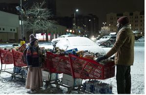 Matilda Lawler and Himesh Patel in Station Eleven (2021)