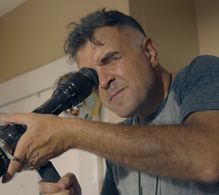 Writer-director Eric Nazarian on the set of “Die Like a Man”