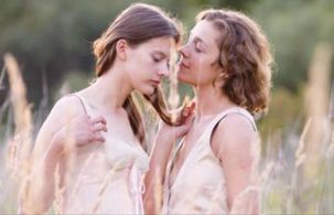 Julija Steponaityte and Aiste Dirziute in The Summer of Sangaile (2015)