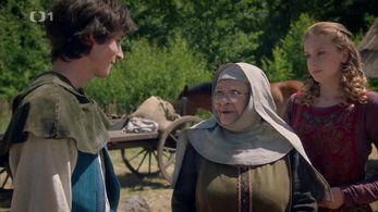 Jirina Bohdalová, Denis Safarík, and Anna Kaderávková in A Wizard Called Rye (2018)