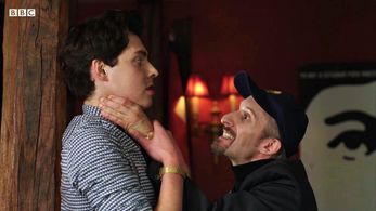 Patrick Walshe McBride and Adam Wittek in SHAKESPEARE & HATHAWAY: PRIVATE INVESTIGATORS