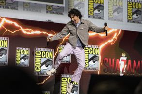 Jack Dylan Grazer at an event for Shazam! Fury of the Gods (2023)