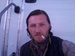 On the set of 'The Lone Ranger'