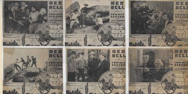 Rex Bell, Constance Bergen, Lloyd Ingraham, Horace Murphy, Forrest Taylor, and George Ball in Too Much Beef (1936)