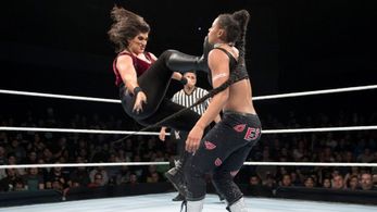 MaryKate Duignan and Bianca Blair in WWE: Mae Young Classic Women Tournament (2017)