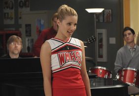 Dianna Agron and Brad Ellis in Glee (2009)