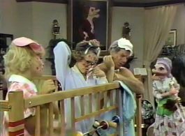 Wayland Flowers, Johnny Haymer, Judy Landers, and Susan Tolsky in Madame's Place (1982)