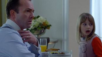 Still of Sofia Wells and Matthew Bennett on set of The Strain.