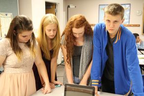 Erin Morris, Malissa Williams, Molly Cravens, and Matthew Becker in Up on High Ground (2014)