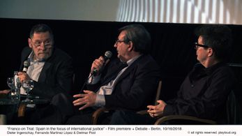 Fernando Martínez López, Dieter Ingenschay, and Dietmar Post at an event for Franco on Trial: Spain in the focus of inte