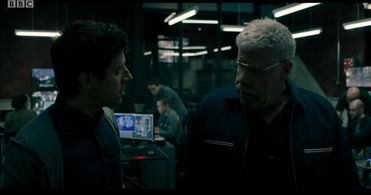 Ron Perlman, Einar Kuusk, Alexander Forsyth, Lewis Kirk, and Huw Novelli in The Capture (2019)