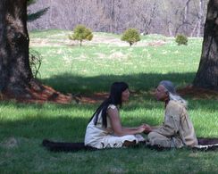 Screen Cap Carla-Rae and Little Hawk in The Caretaker a D'Aiello Film