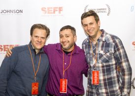 Cast and Crew of Psychotherapy at the 2016 Sioux Empire Film Festival (Left to Right: Aaron Toronto, George Tsakiridis, 