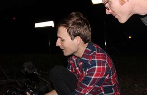 On the set of 'Below the Trees'