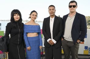 Benjamin Walker, Nazanin Boniadi, Ismael Cruz Cordova, and Markella Kavenagh at an event for The Lord of the Rings: The 
