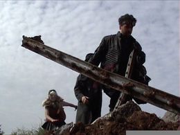 A still from the short film The Breakthrough. Pictured here with co-stars Dawn McClain, and Mickey Stone.