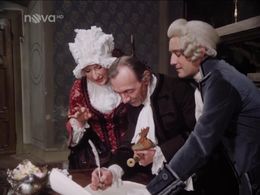 Josef Kemr, Jaroslava Kretschmerová, and Viktor Preiss in Give the Devil His Due (1985)