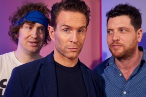 Glenn Howerton, Matthew Miller, and Matt Johnson at an event for BlackBerry (2023)