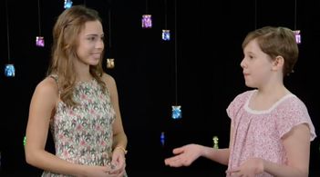 Janelle Marie alongside Ruby Barnhill on the Set of The BFG