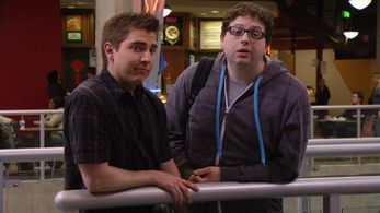 Brandon Hardesty and Kevin M. Horton in the film 