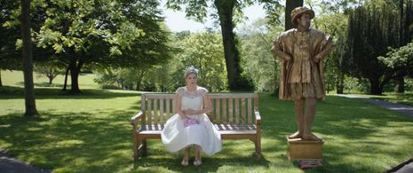 Olivia Poulet and Nick Helm in The Girl in the Dress (2015)