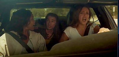 Zach Zagoria with Gabrielle Union and Jessica Alba on the set of LA’s Finest.