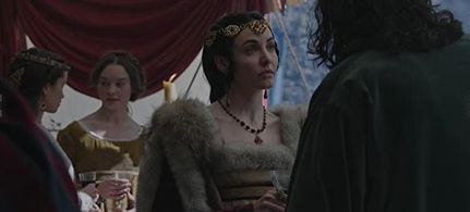 Caoimhe O'Malley and Adam Driver in The Last Duel