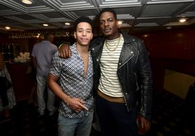 Jason R. Moore and Dominic Goodman at an event for Bodies Bodies Bodies (2022)