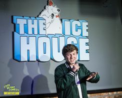 Parker performing stand up at The Ice House