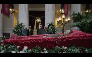 Steve Buscemi, Simon Russell Beale, Olga Kurylenko, and Vaslov Goom in The Death of Stalin (2017)