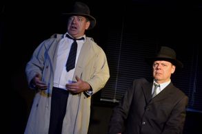 As Phil Dick with Tony Dunham as Lieutenant O'Ballam in PHIL NOIR,Theater am Sachsenring, Cologne, Germany