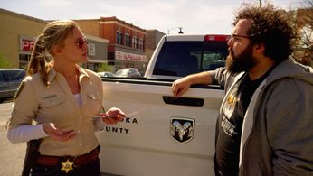 Katee Sackhoff and Harry Katzman in Longmire (2012)