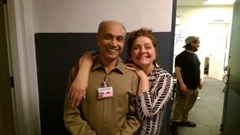 On the set of Law & Order SVU with Aida Turturro