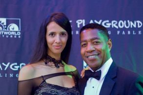 Merrick McCartha and Ghadir at an event for The Playground (2017)