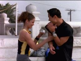 Michael Chaturantabut and Sasha Craig in Power Rangers Lightspeed Rescue (2000)