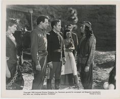 Julie Adams, Edgar Barrier, Jaclynne Greene, Hugh Marlowe, Stephen McNally, and Charles Stevens in The Stand at Apache R