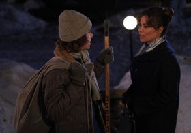 Joëlle Morin as Rachel, on the set of 